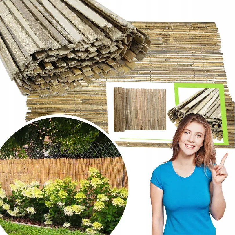 Bambusový plot 100 cm x 300 cm x 12 mm