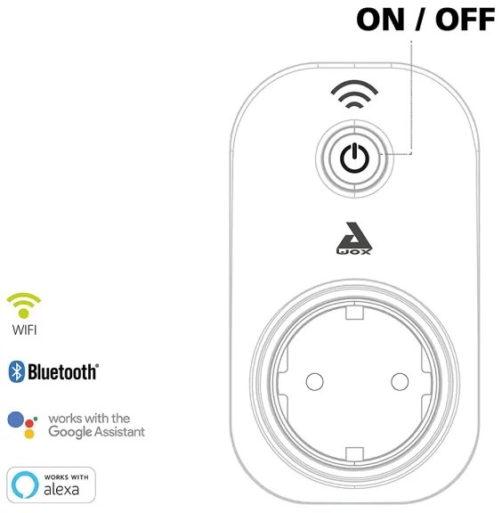 Eglo 97476 - Inteligentná zásuvka Connect plug 2300W SCHUKO