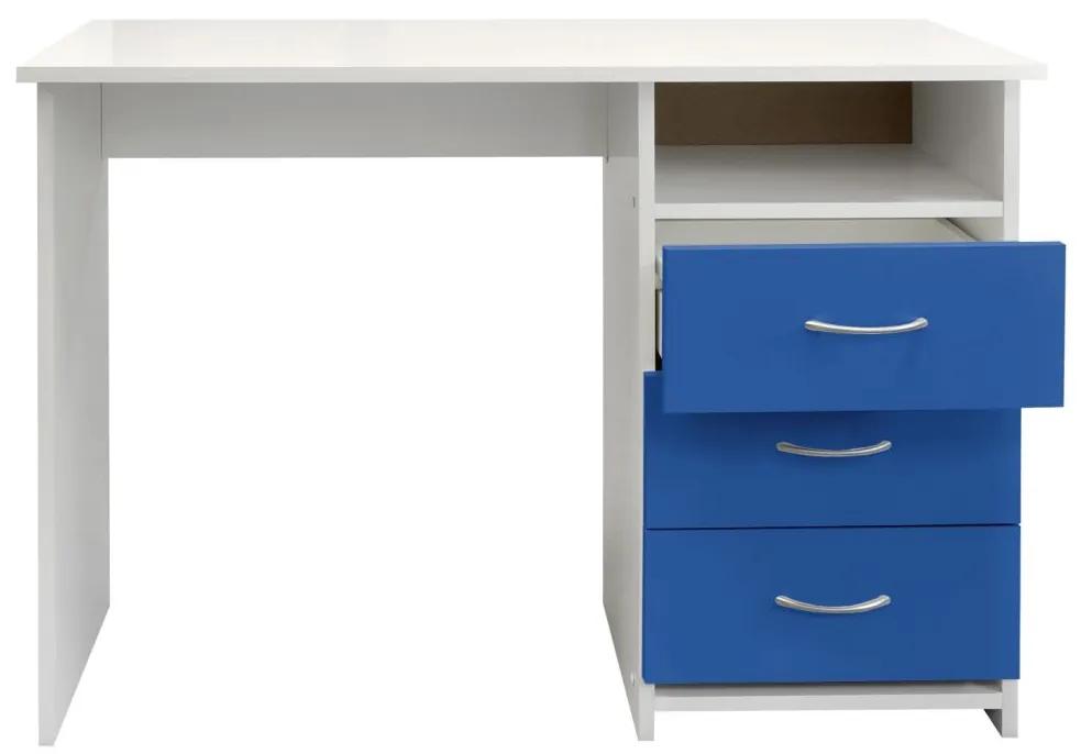 IDEA nábytok Písací stôl 44 modrá/biela