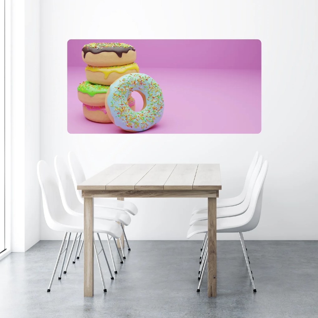 PIPPER. Donuts 4 - textilná nálepka na stenu