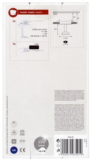 Paulmann 93591 - LED/2,5W Stropné svietidlo GLINT 230V