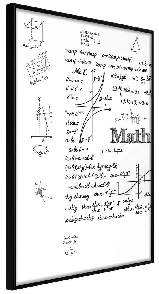 Artgeist Plagát - Math [Poster] Veľkosť: 30x45, Verzia: Čierny rám s passe-partout