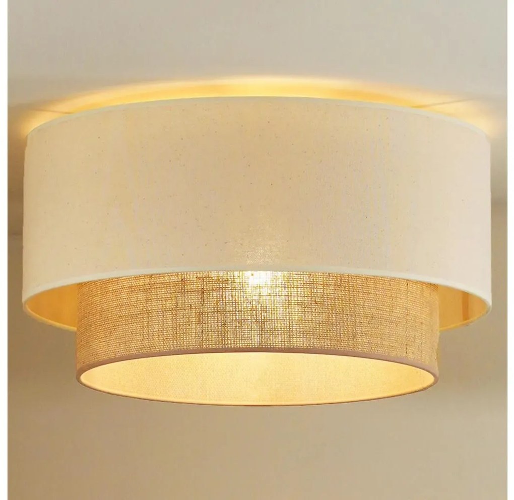 Duolla - Stropné svietidlo BOHO 1xE27/15W/230V pr. 45 cm béžová/hnedá