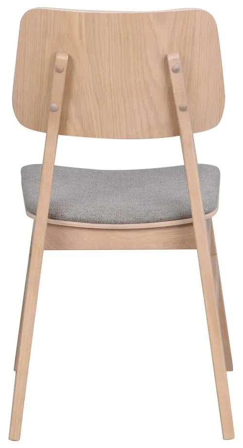 Svetlohnedá jedálenská stolička so svetlosivým sedákom Rowico Nagano