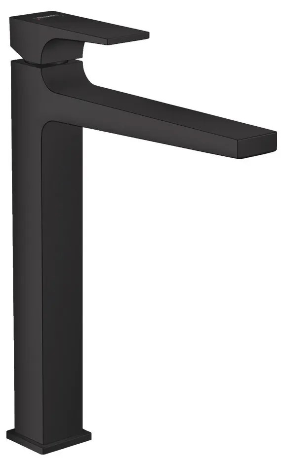 Hansgrohe Metropol, vysoká umývadlová batéria, s výpustom Push-Open, čierna matná, HAN-32512670
