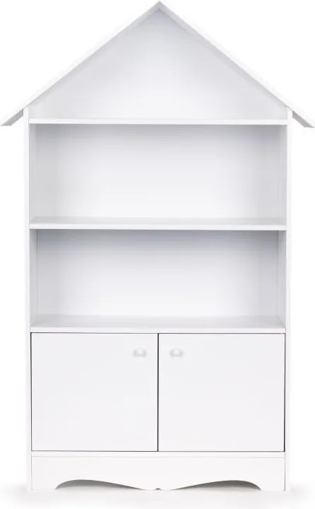 Biely detský regál v tvare domčeka