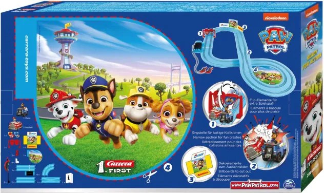 Pretekárska dráha Carrera First 20063060 Paw Patrol - Track Patrol 2,9m
