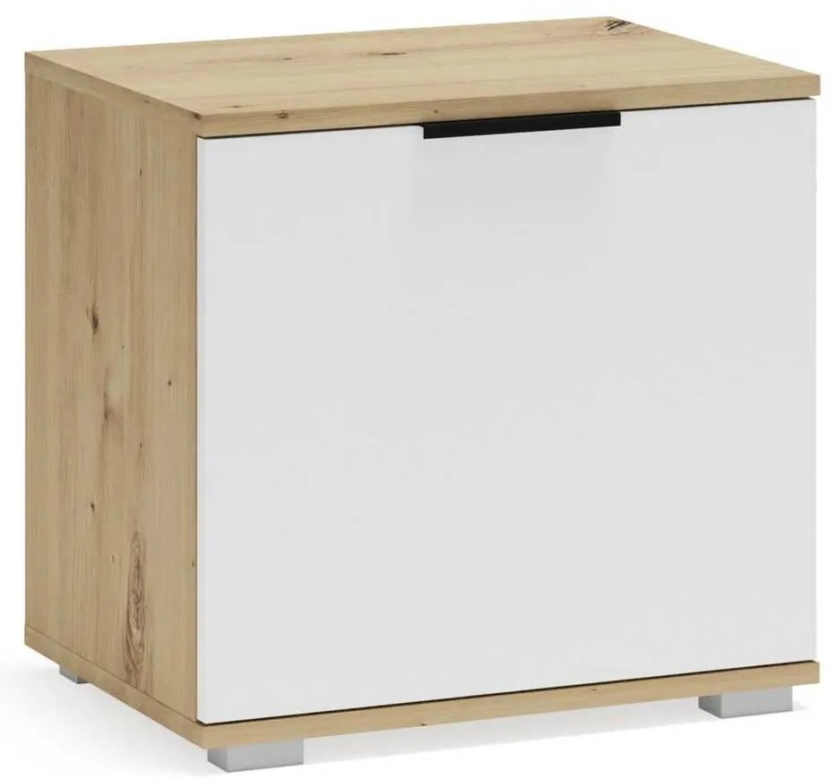 Botník Walker 50 cm, dub artisan / biela