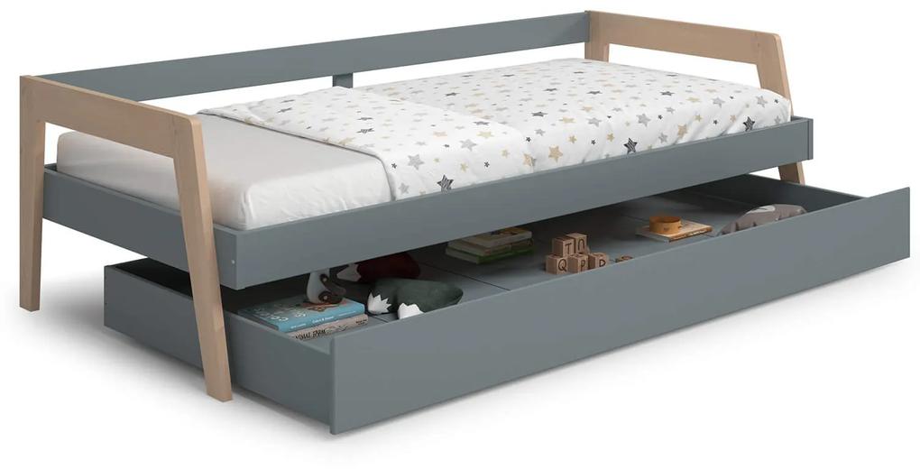 Detská posteľ reicca s úložným priestorom 90 x 200 cm zelená MUZZA