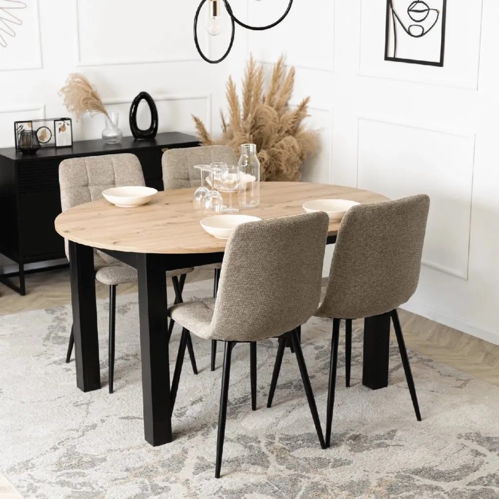 PROXIMA.store - Čalúnená jedálenska stolička PERU FARBA: tyrkysová, FARBA NÔH: čierna