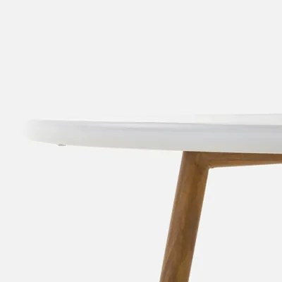 Záhradný stôl biely LIXEL 90 cm