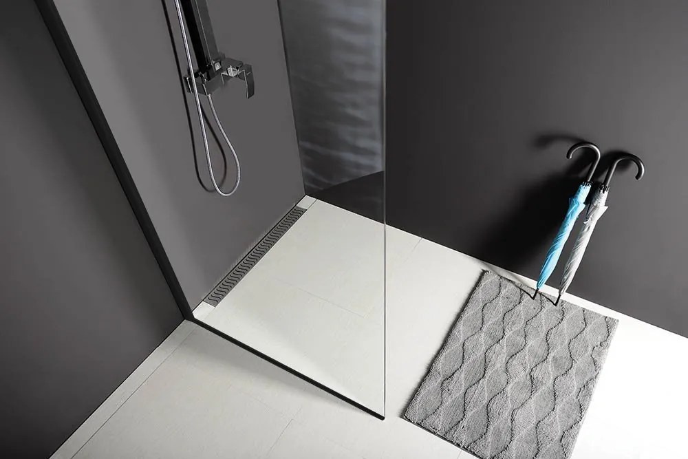 Polysan Polysan, MODULAR SHOWER ČIERNA stena na inštaláciu na múr, jednodielna, 800 mm, MS1-80B