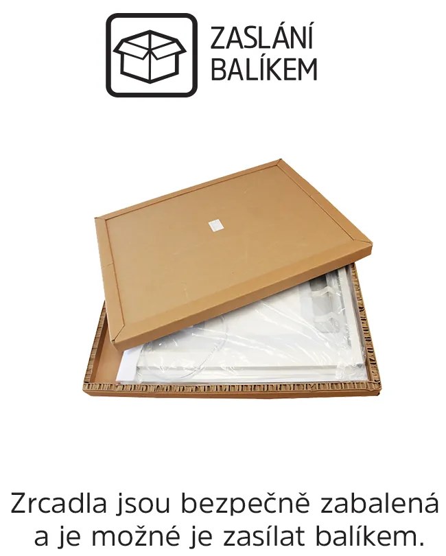 Mereo Mereo, LED zrkadlo hranaté 60x80 cm z ráme z brúsenej ocele, MER-CN171S