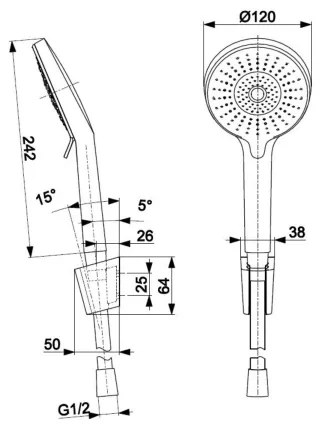 KFA Armatura 841-245-00 - Sprchová sada OTAVA lesklý chróm