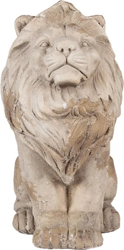 Béžová antik dekorácia leva v barokovom štýle Baroque - 31*20*41 cm