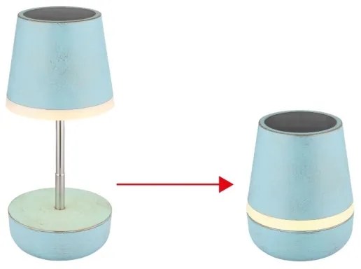 Globo 36638B - LED Solárna lampa 10xLED/0,06W/3V IP44 modrá