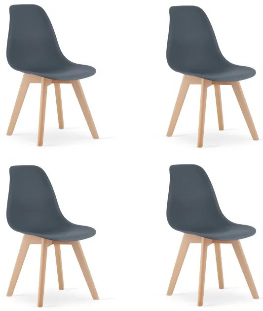 Set štyroch jedálenských stoličiek KITO bridlicový (4 ks)
