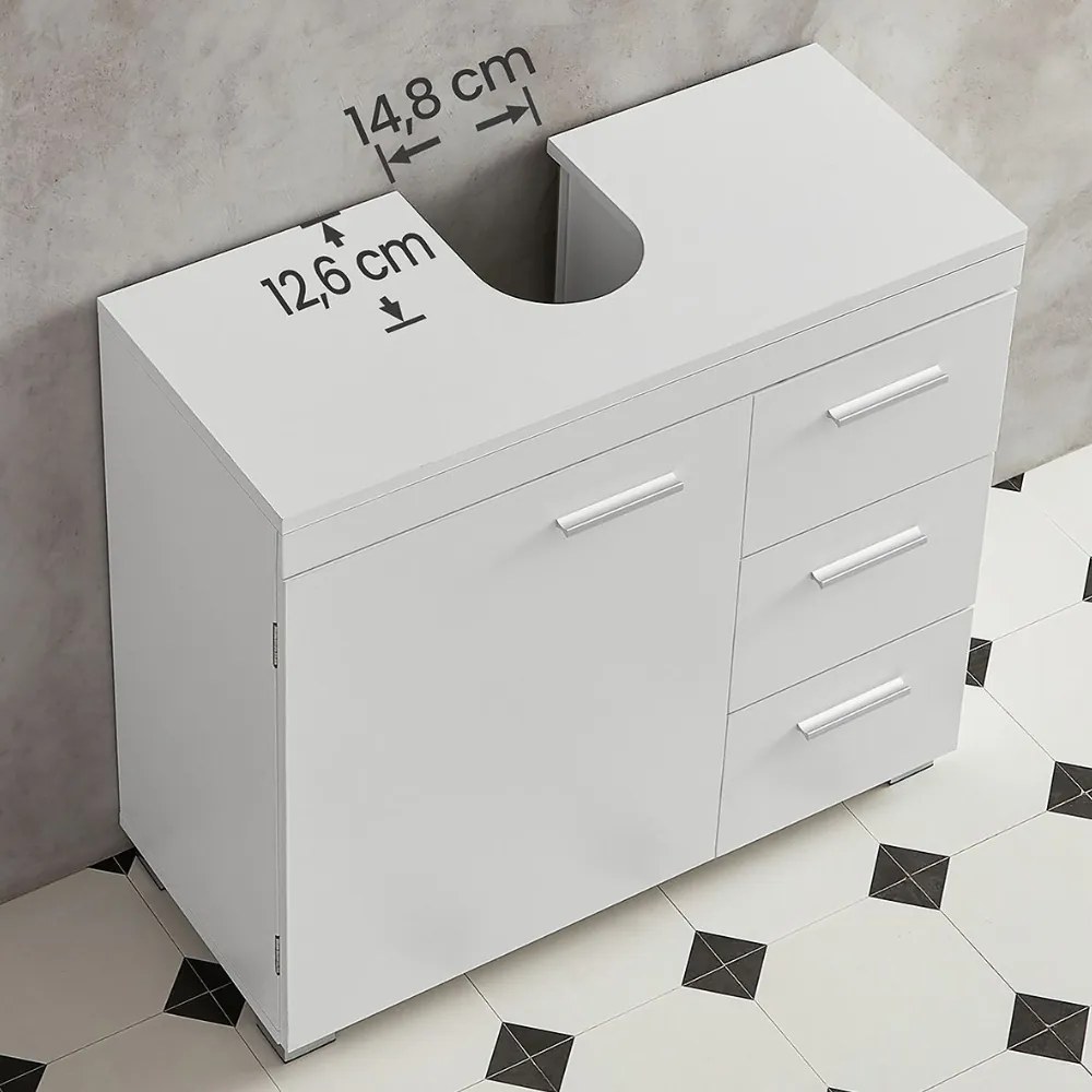 Skrinka pod umývadlo IVY, 30x70x64cm, biela Vasagle