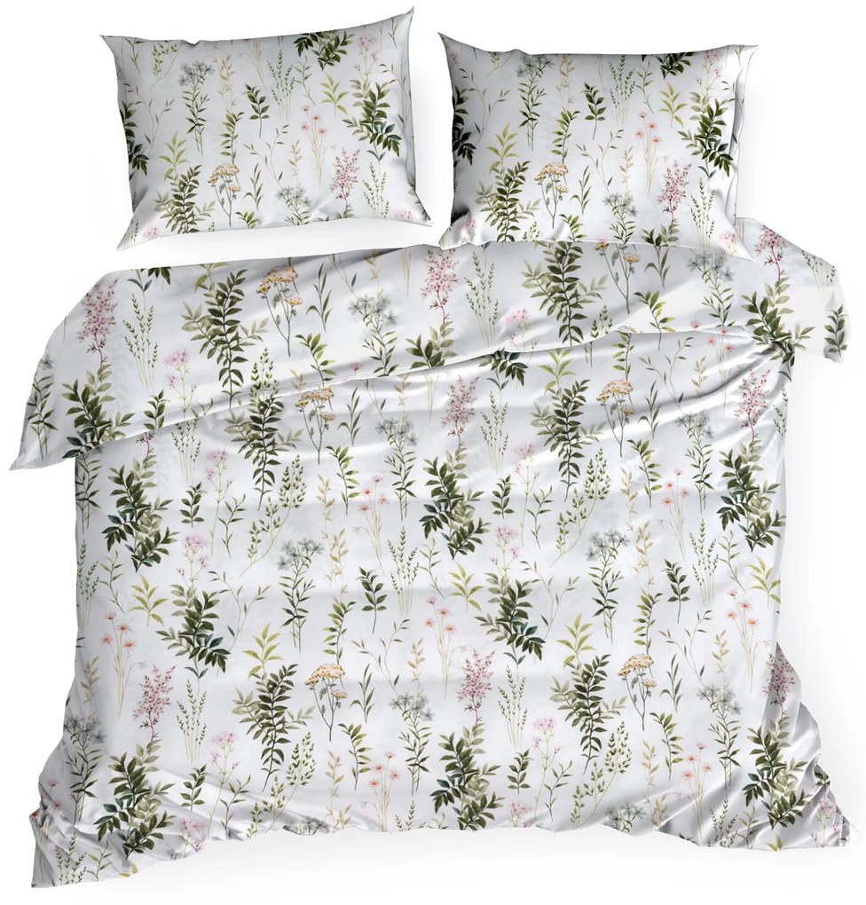 RENFORCÉ OBLIEČKY VANESS 200X220 CM, 2 KS 70X80 CM LISTY