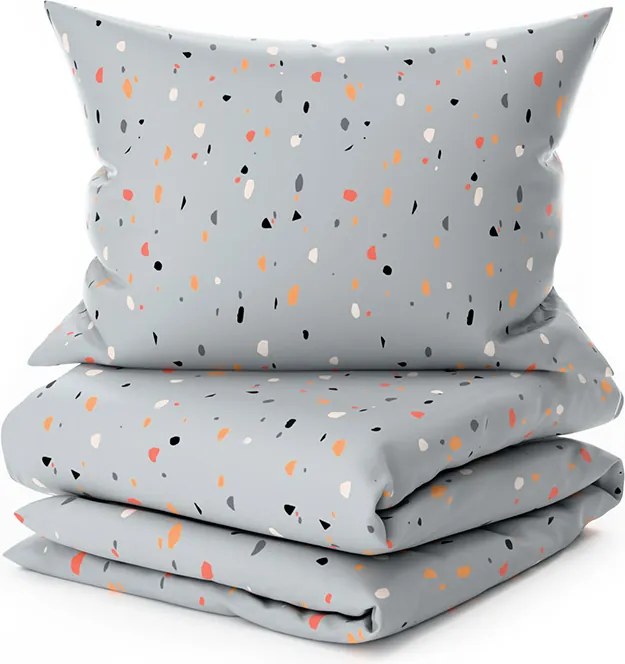 Krepové obliečky do postieľky Renforcé PINTURA sivé Rozmer obliečky: 45 x 65 cm | 90 x 140 cm