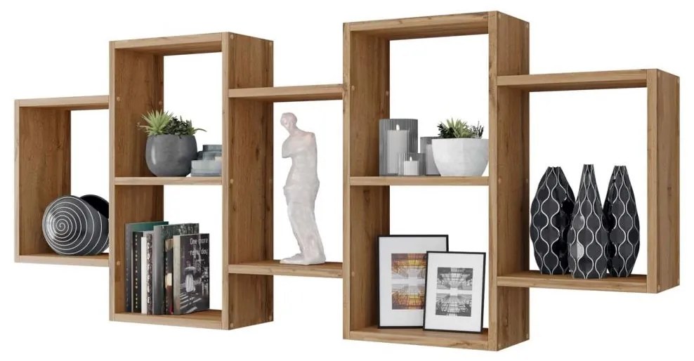 Nástenná polica TRIO 65x161 cm dub wotan