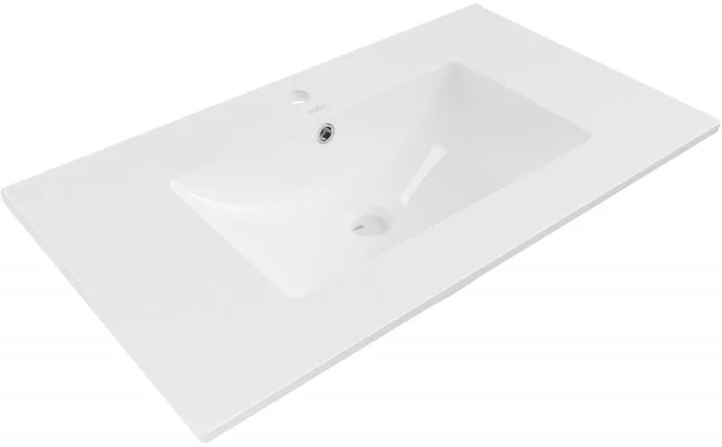 Mexen Atena, umývadlo na zapustenie do dosky 81 x 46 cm, biela lesklá, 25018000