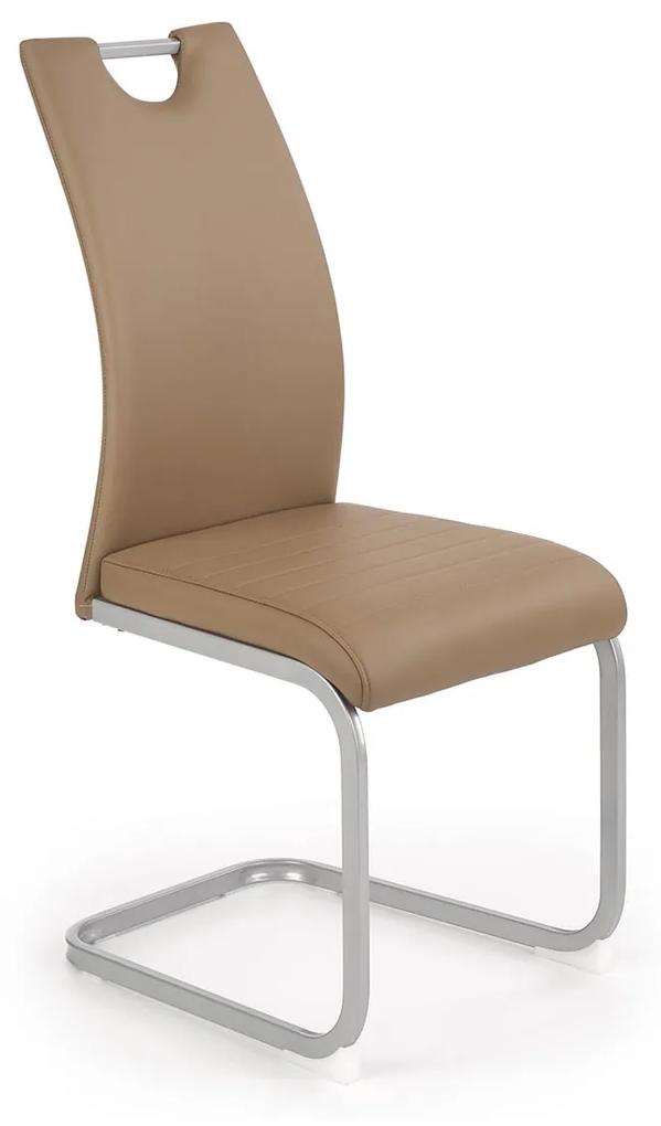 HALMAR K371 jedálenská stolička béžová / chróm