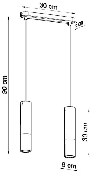Sollux SL.0633 - Luster na lanku PABLO 2xGU10/40W/230V čierna