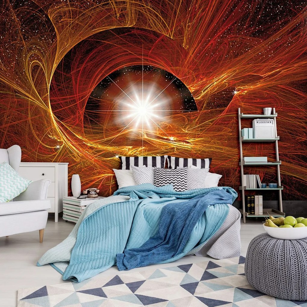 Fototapeta - Zlaté abstraktné Supernova (152,5x104 cm)