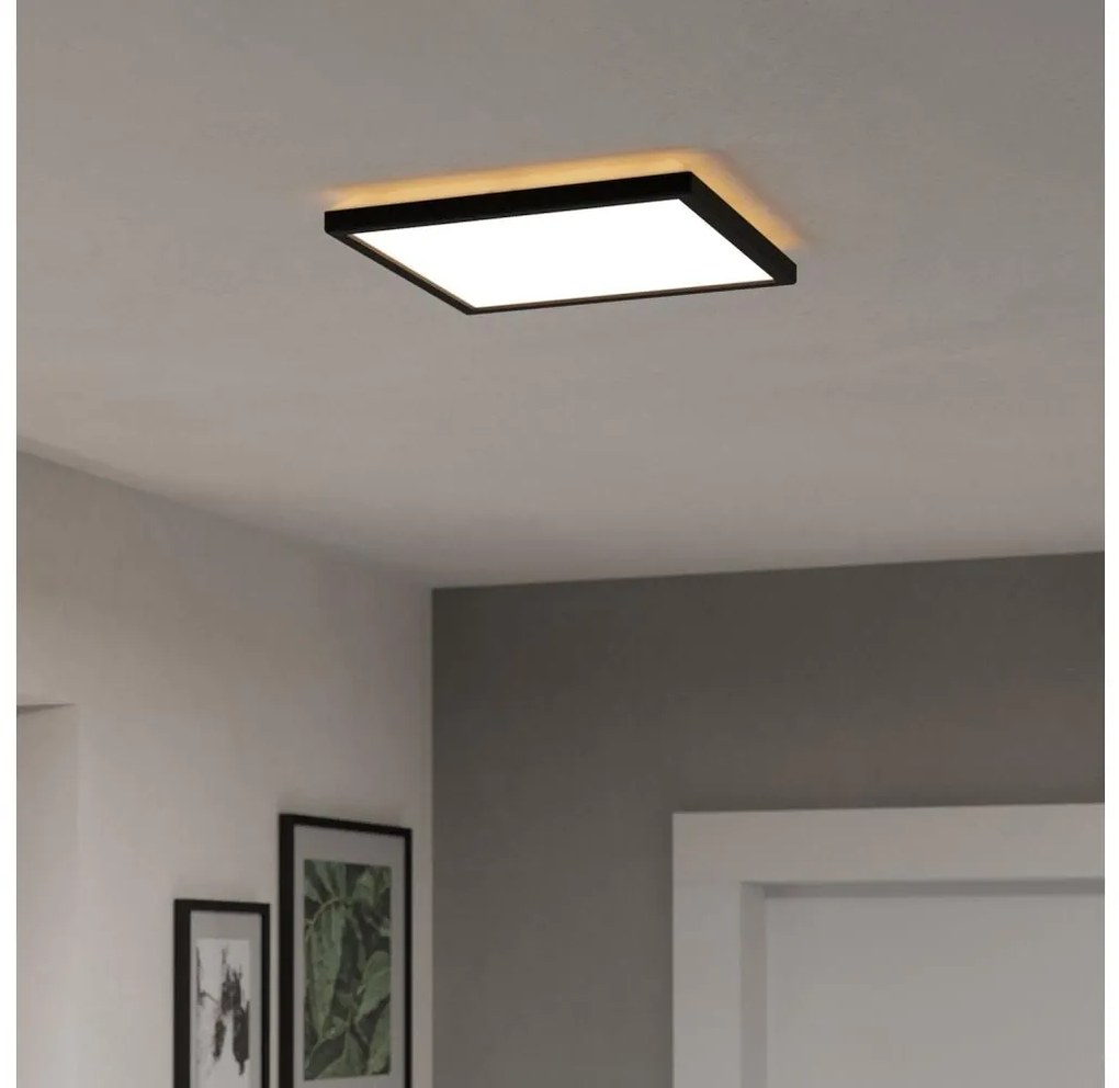 Eglo 901442-LED Kúpeľňové stropné svietidlo ROVITO 13,4W/230V 29x29cm IP44 čierna EG901442