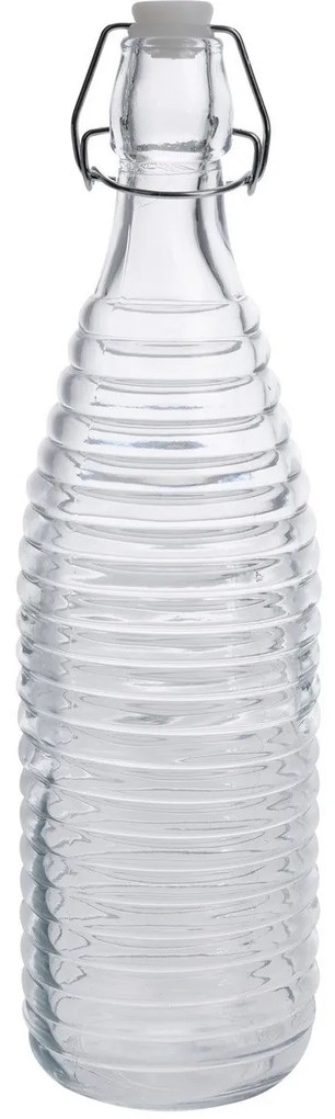 Sklenená fľaša s clip uzáverom Stripes 1 l