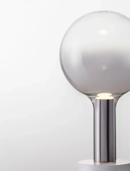 LED stmievateľná šedá stolná lampa Nostos