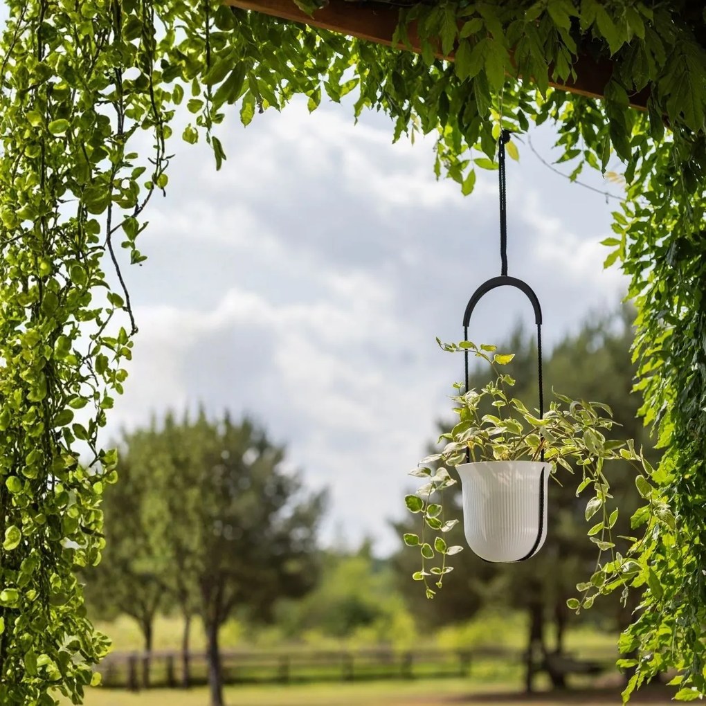 Závesný kvetináč AERA HANG 17,9 cm biely