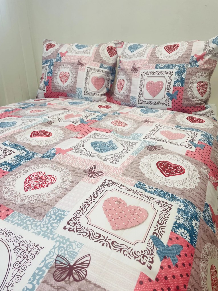 Obliečky bavlnené Izabela TiaHome - 1x Vankúš 90x70cm, 1x Paplón 140x200cm