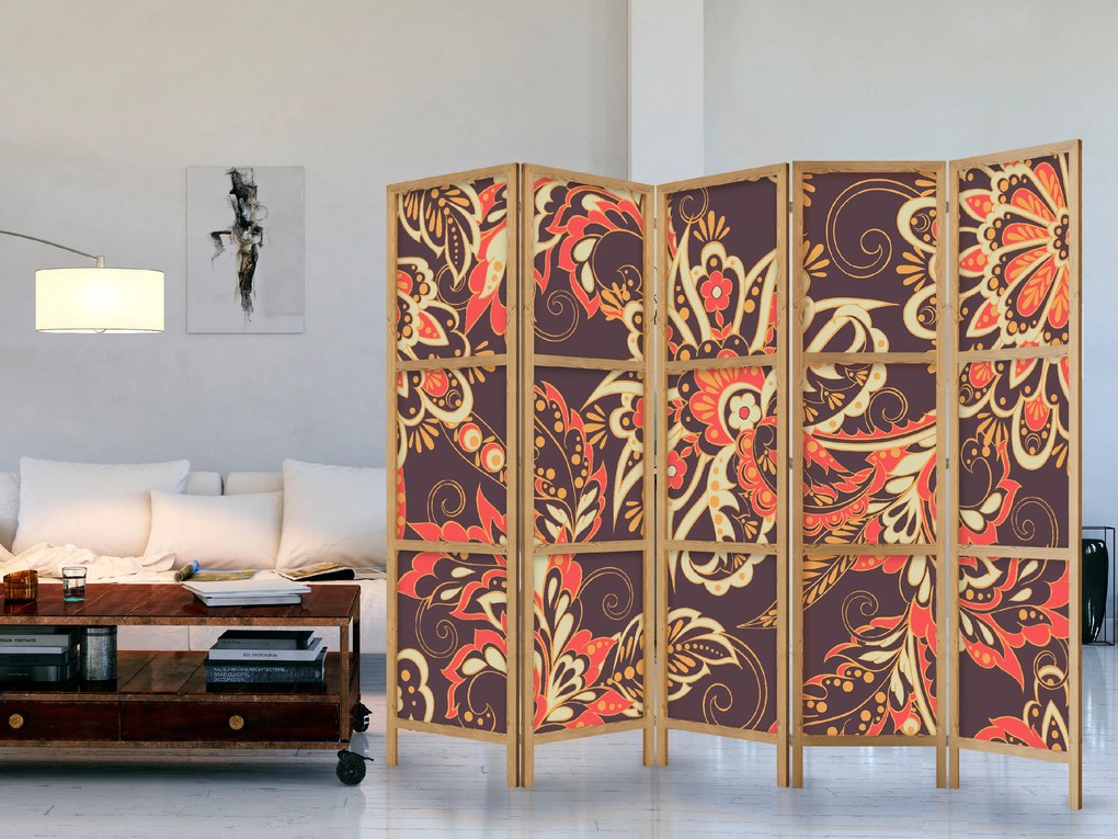 Artgeist Japonský paraván - Ethnic Pattern II [Room Dividers] Veľkosť: 225x161