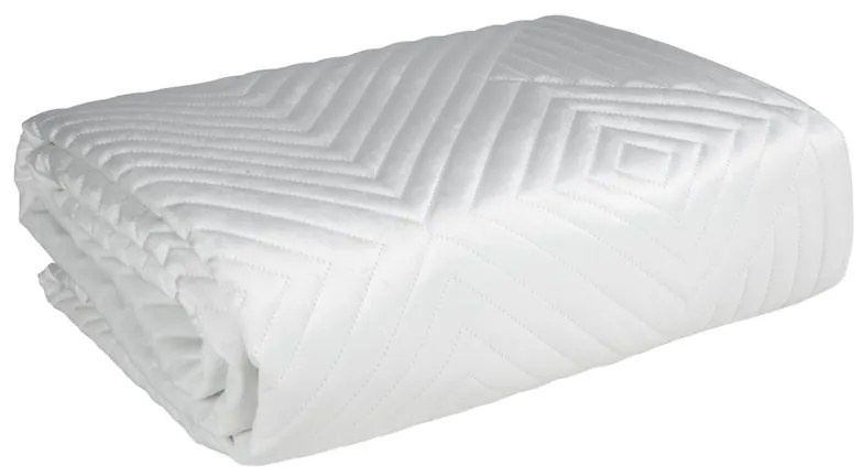 EUROFIRANY Exkluzívny prehoz na posteľ z mäkkého a na dotyk príjemného zamatu 230 cm x 260 cm biela 100 % polyester Rozmery textílií: 170 cm x 210 cm