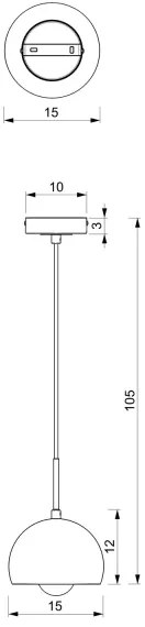 Luster na lanku COOL 1xE27/60W/230V