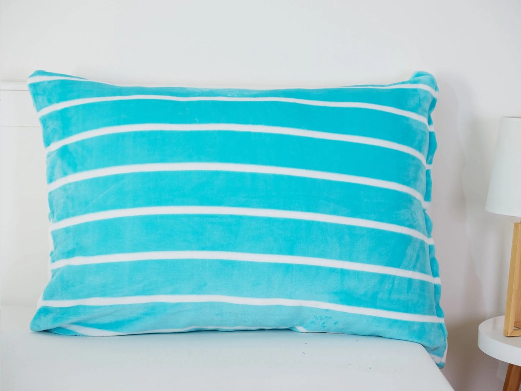 Obliečka na vankúš mikroplyš 70 × 90 cm - Kamala mentolová