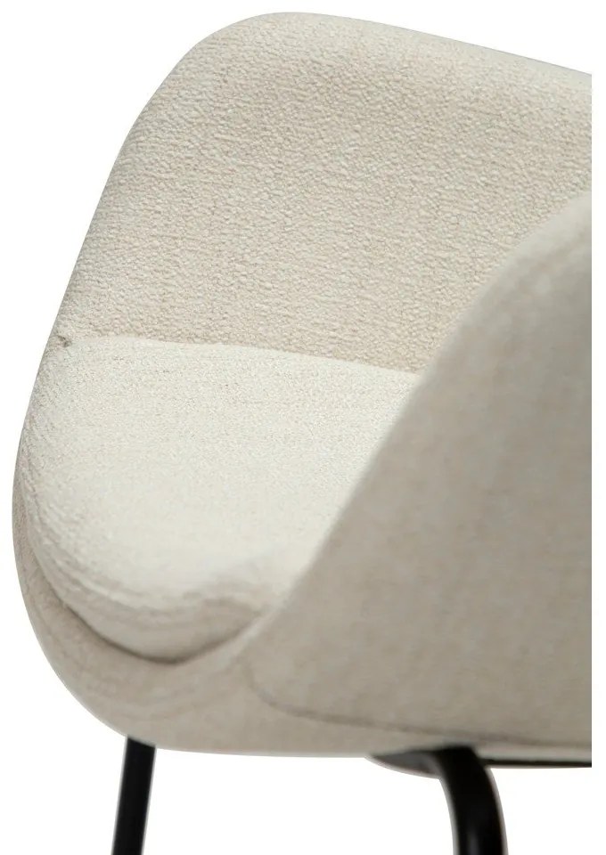 Krémové kreslo z textílie buklé Zimmer – DAN-FORM Denmark