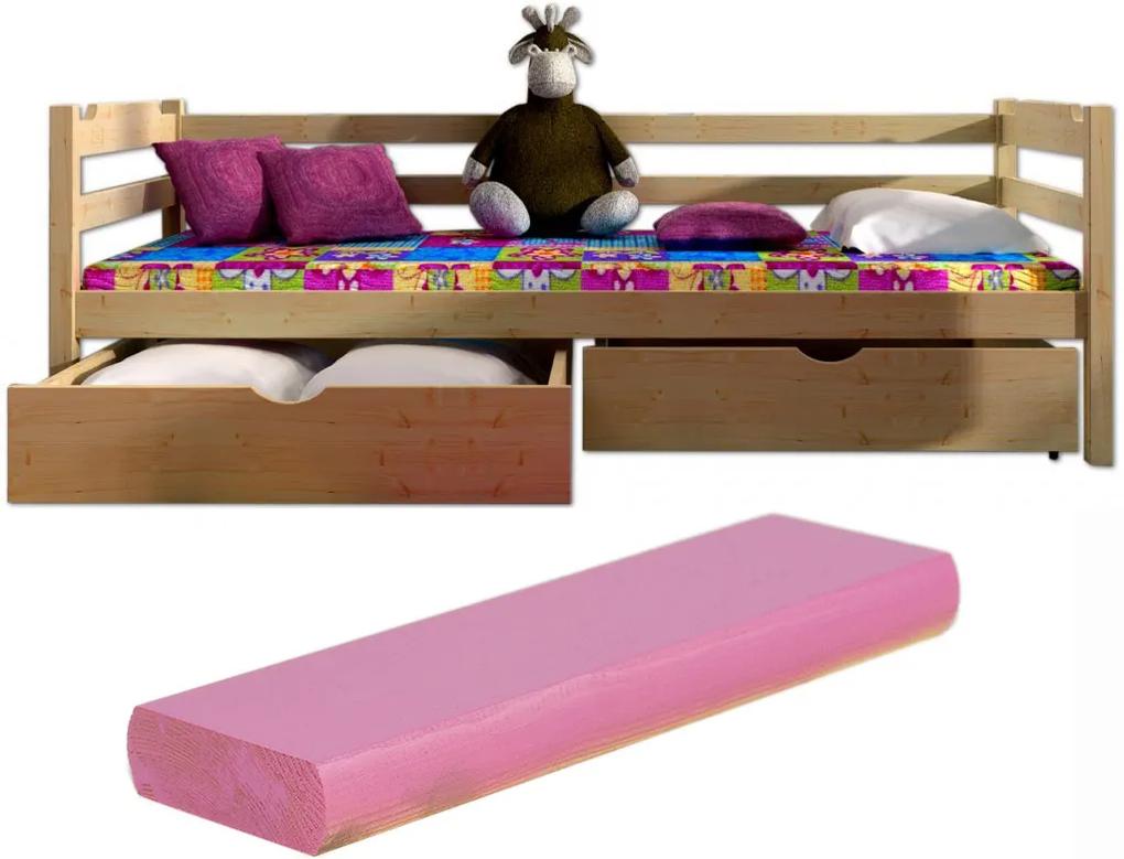 FA Oľga 7 200x90 detská posteľ Farba: Ružová (+44 Eur), Variant bariéra: Bez bariéry, Variant rošt: Bez roštu (-3 Eur)