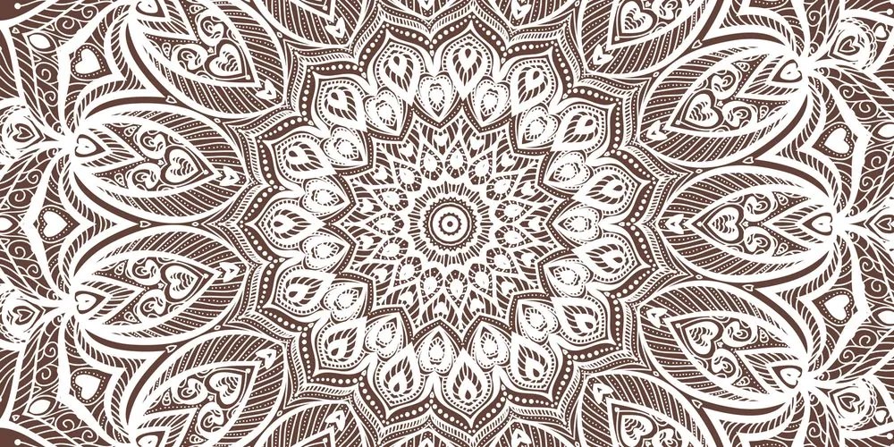 Obraz Mandala harmónie na hnedom pozadí