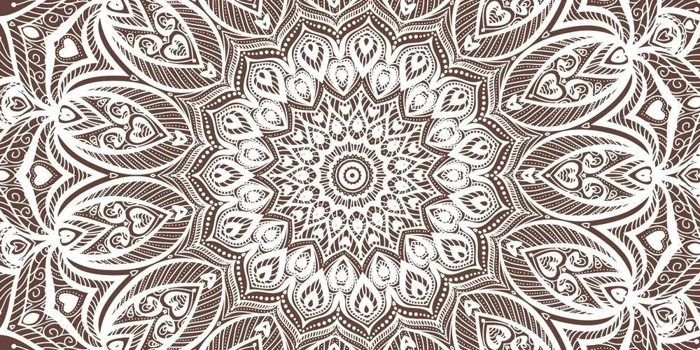 Obraz Mandala harmónie na hnedom pozadí