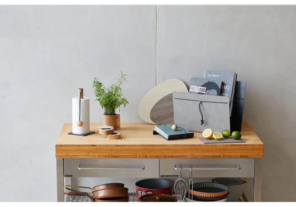 Antracitový stojan na papierové utierky ø 13 cm Hippo – LIND DNA