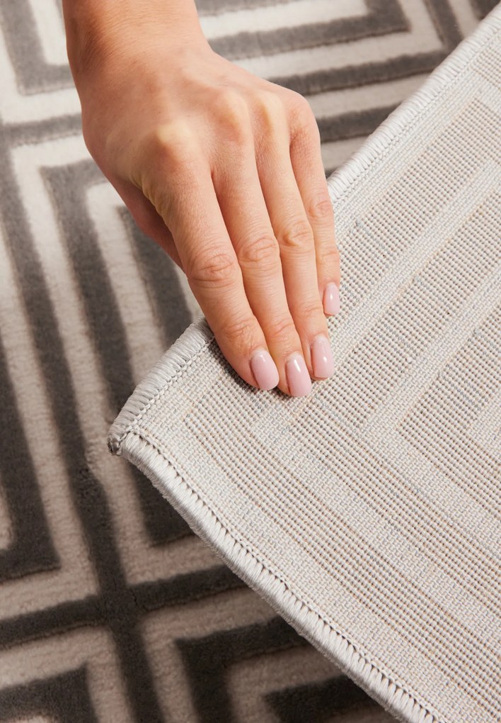ELLE Decoration, Koberec behúň Perles 106190 Cream Grey z kolekcie Elle, 80x240, šedá, obývacia izba