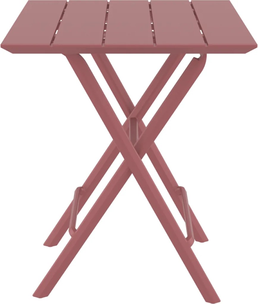 HELEN FOLDING 60 sklopný záhradný stôl marsala