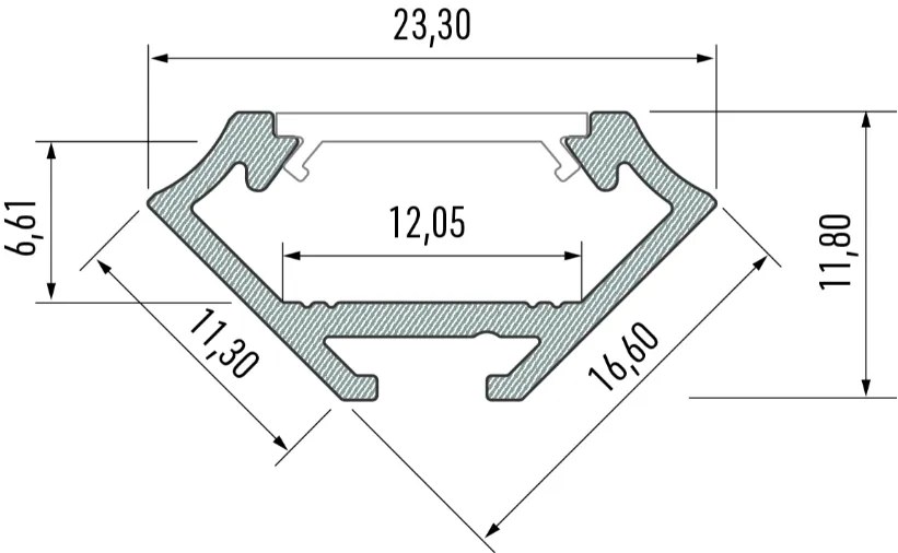 Led-Labs LED profil LUMINES typ C biely lakovaný 1m