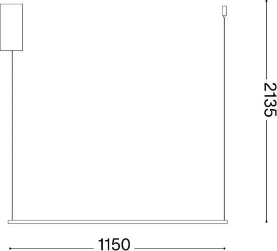 Ideal Lux - LED závesný luster na lanku ESSENCE LED/19W/230V 3000K CRI 90 čierna