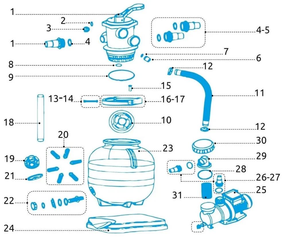 Marimex | Hlava 6-cestná k filtrácii ProStar Profi 4, 6 a 8 | 10604243