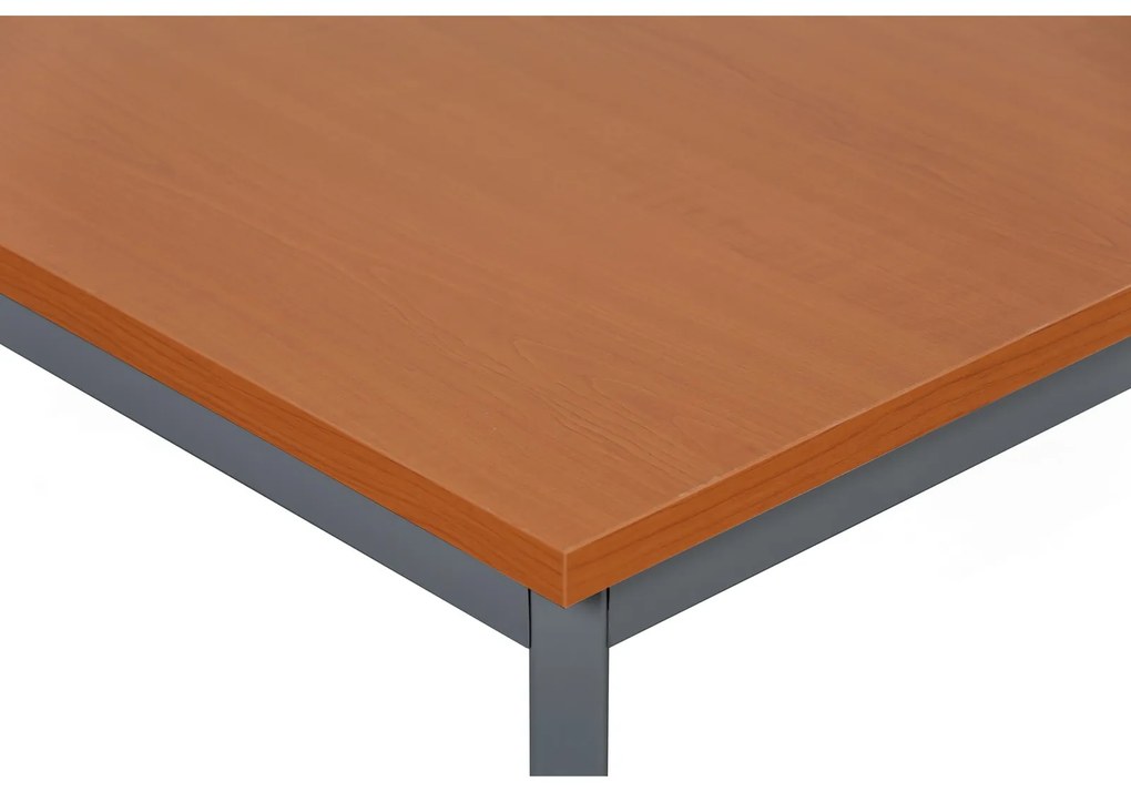 Jedálenský stôl TRIVIA, tmavo sivá podnož, 800 x 800 mm, čerešňa
