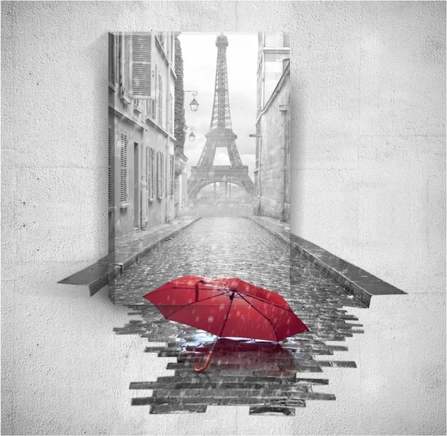 Nástenný 3D obraz Mosticx Red Umbrella In Paris, 40 × 60 cm